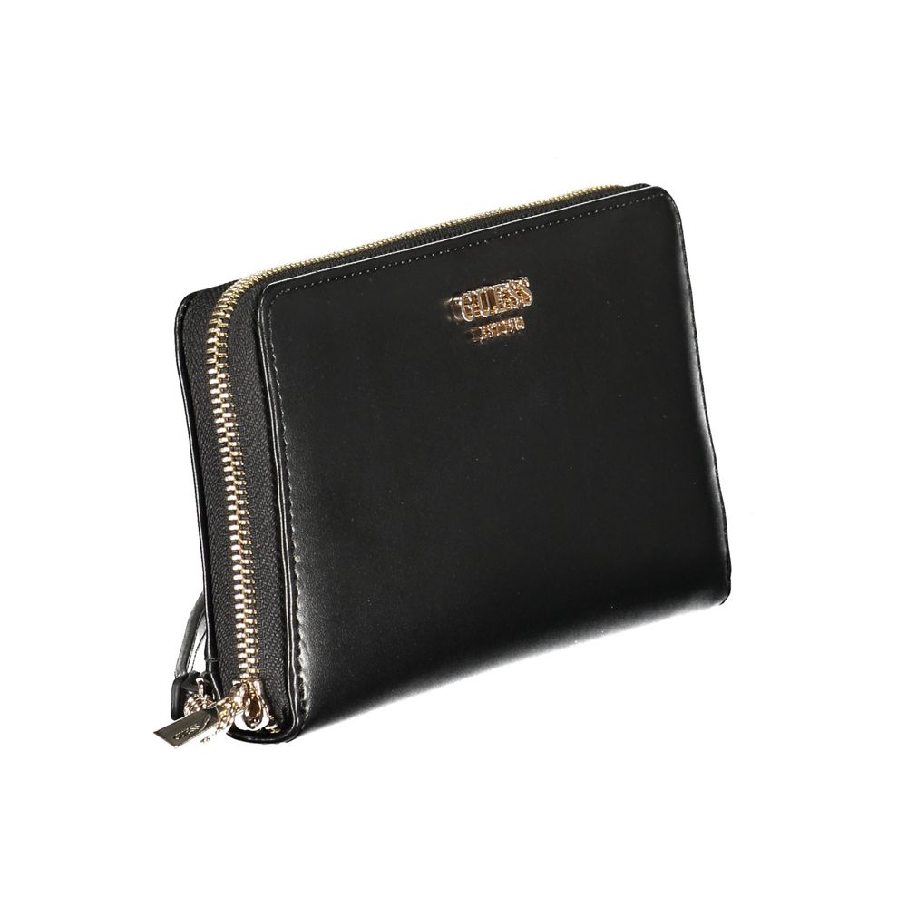 Black Polyethylene Wallet - GlamHub Luxury and Icon Brand Clothing