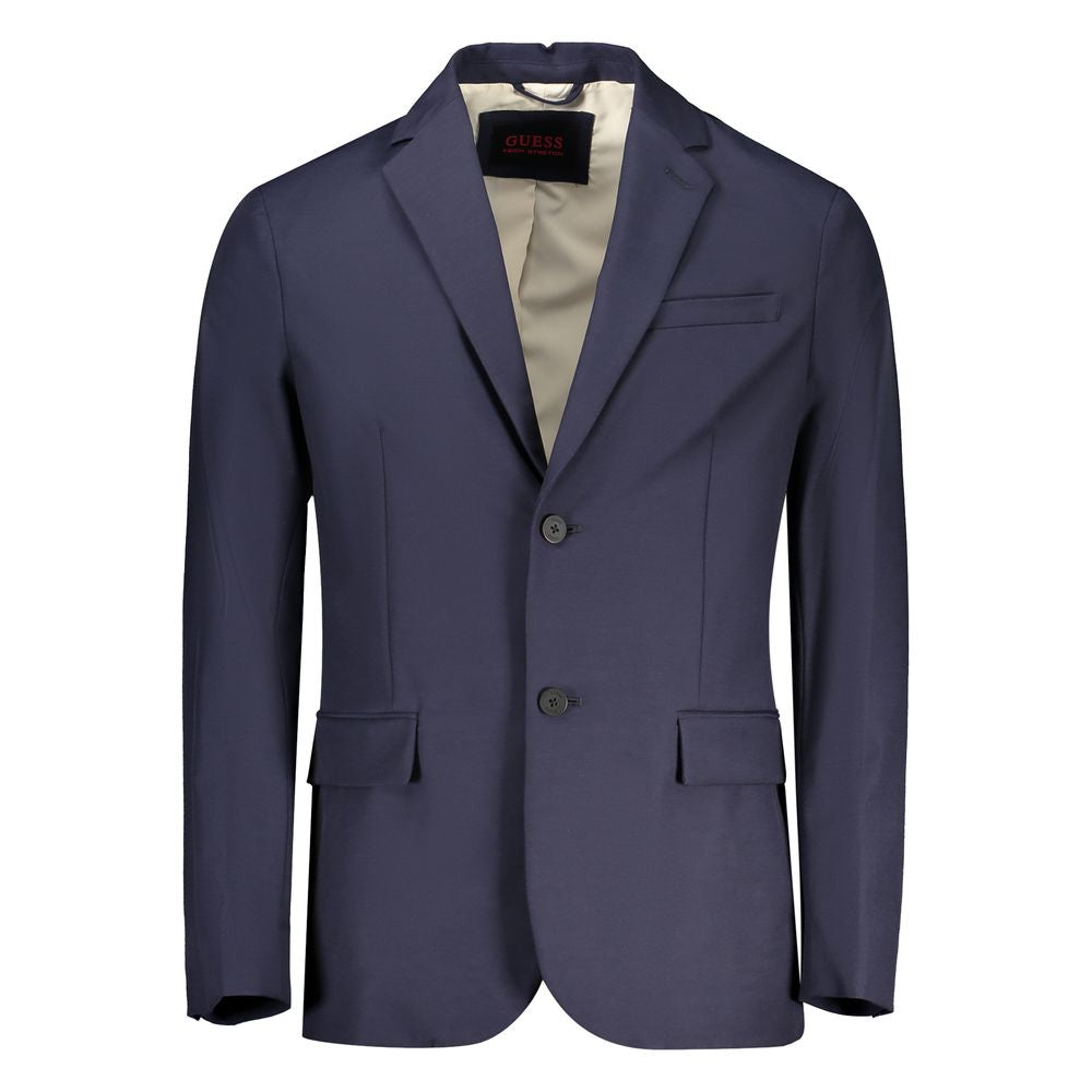 Blue Cotton Jacket - GlamHub Luxury and Icon Brand Clothing