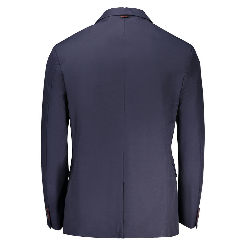 Blue Cotton Jacket - GlamHub Luxury and Icon Brand Clothing