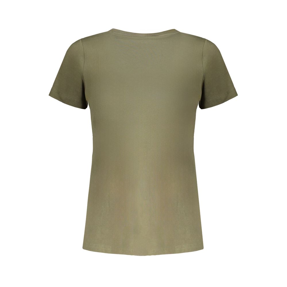 Green Cotton Tops & T-Shirt - GlamHub Luxury and Icon Brand Clothing