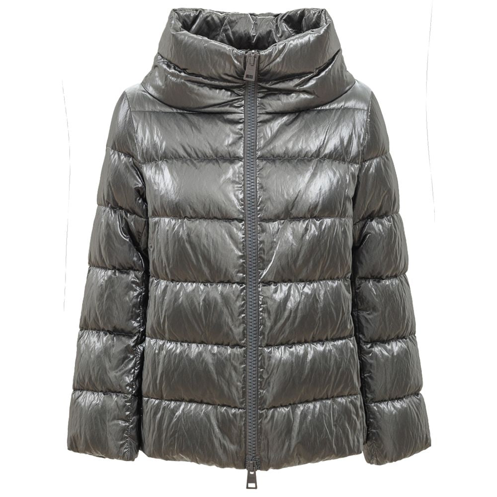 Silver Viscose Jackets & Coat - GlamHub Luxury and Icon Brand Clothing