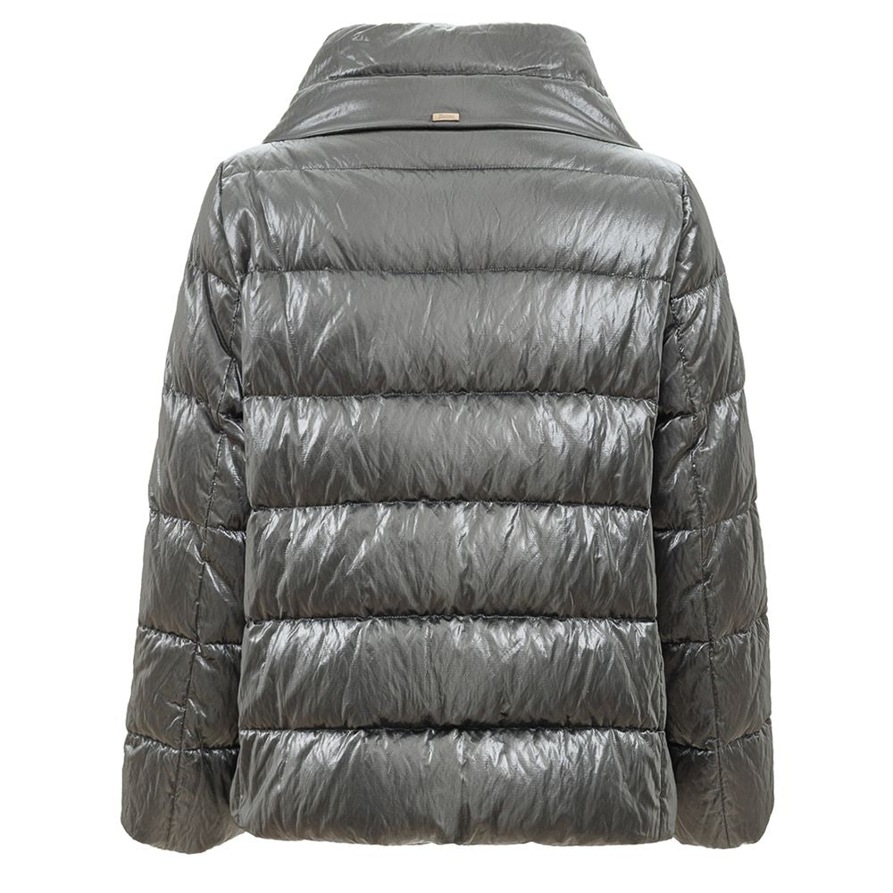 Silver Viscose Jackets & Coat - GlamHub Luxury and Icon Brand Clothing