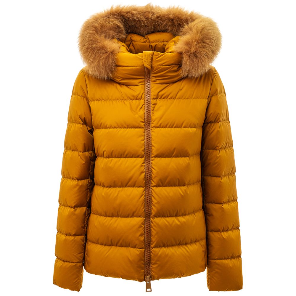 Yellow Polyamide Jackets & Coat - GlamHub Luxury and Icon Brand Clothing