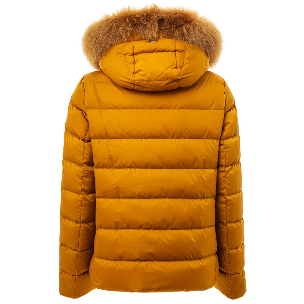 Yellow Polyamide Jackets & Coat - GlamHub Luxury and Icon Brand Clothing