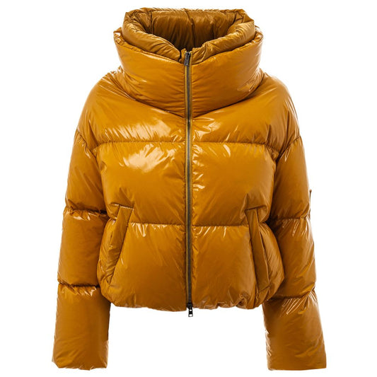 Yellow Polyamide Jackets & Coat - GlamHub Luxury and Icon Brand Clothing