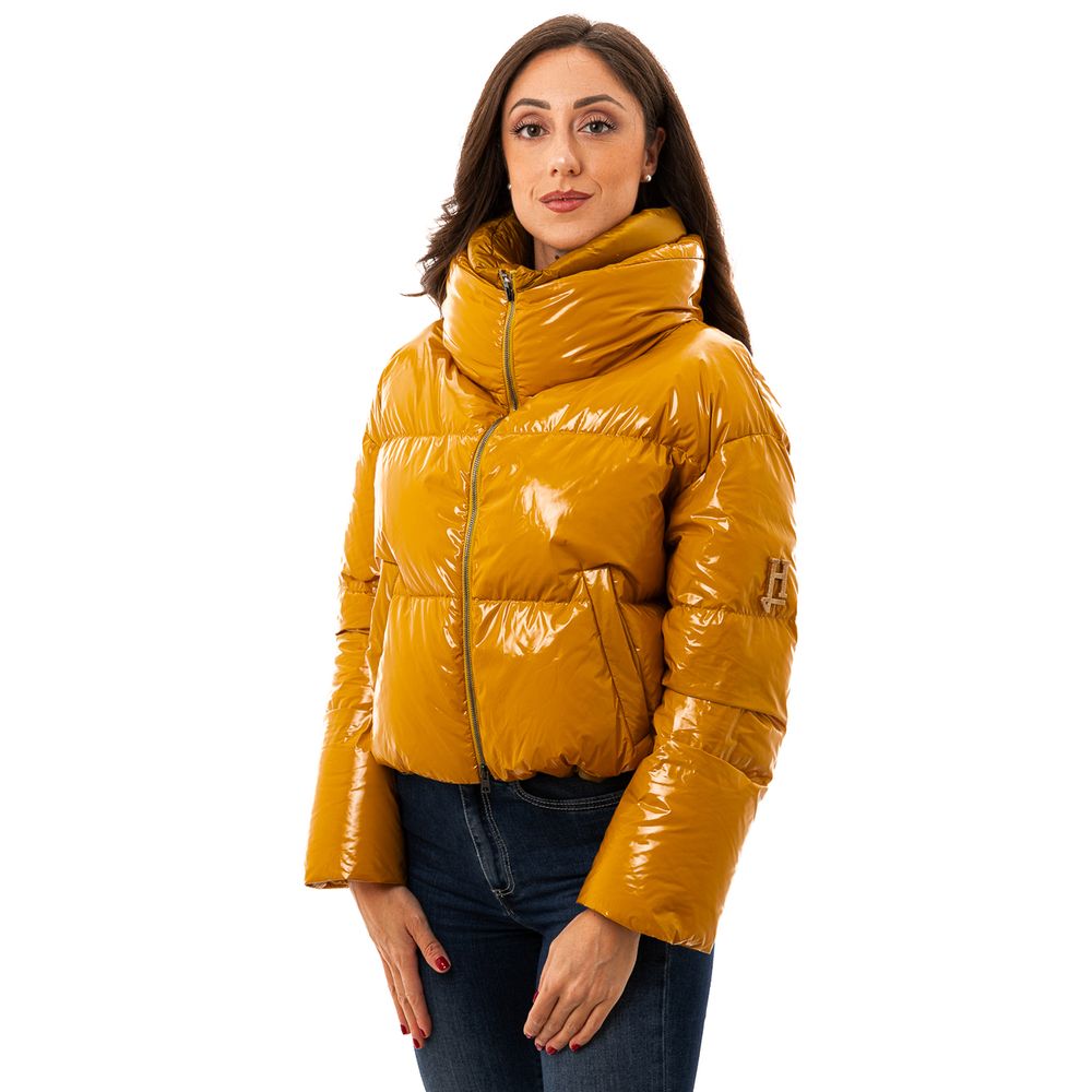 Yellow Polyamide Jackets & Coat - GlamHub Luxury and Icon Brand Clothing