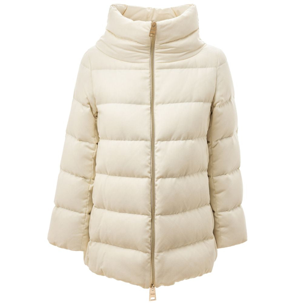 White Viscose Jackets & Coat - GlamHub Luxury and Icon Brand Clothing