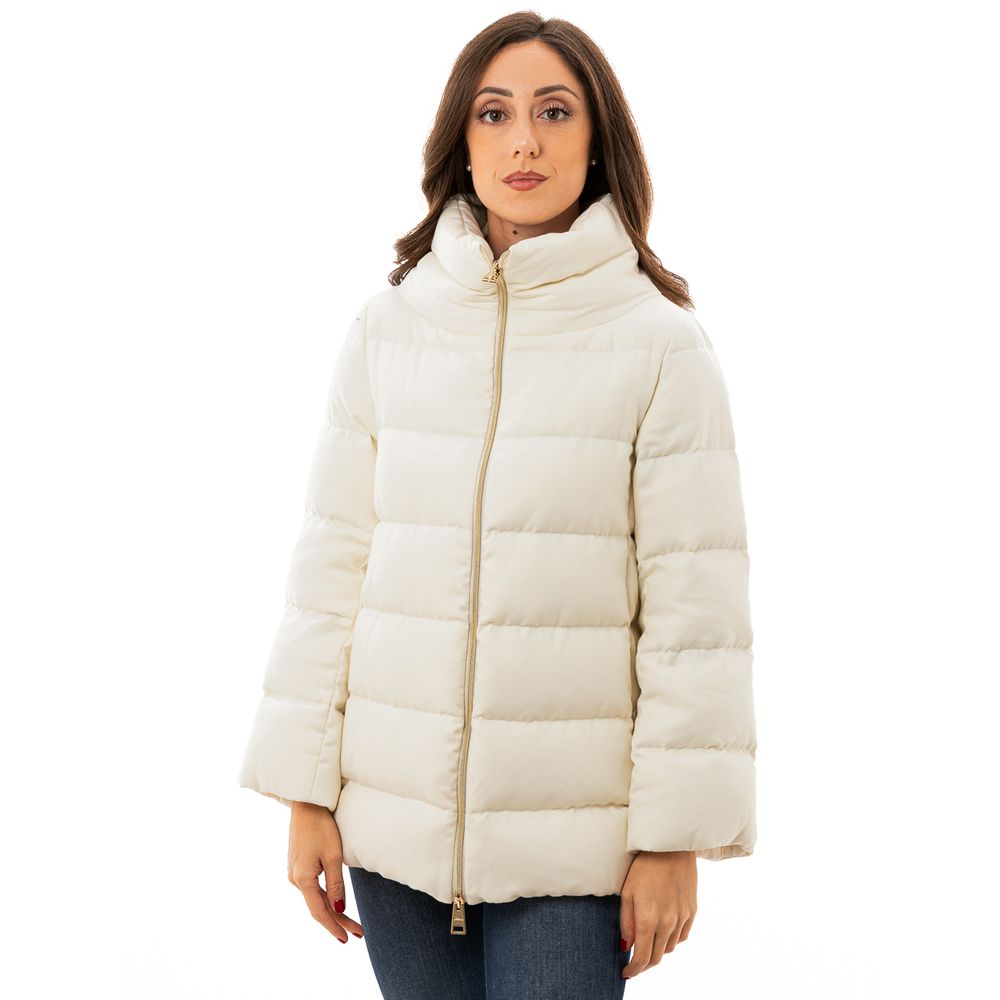 White Viscose Jackets & Coat - GlamHub Luxury and Icon Brand Clothing