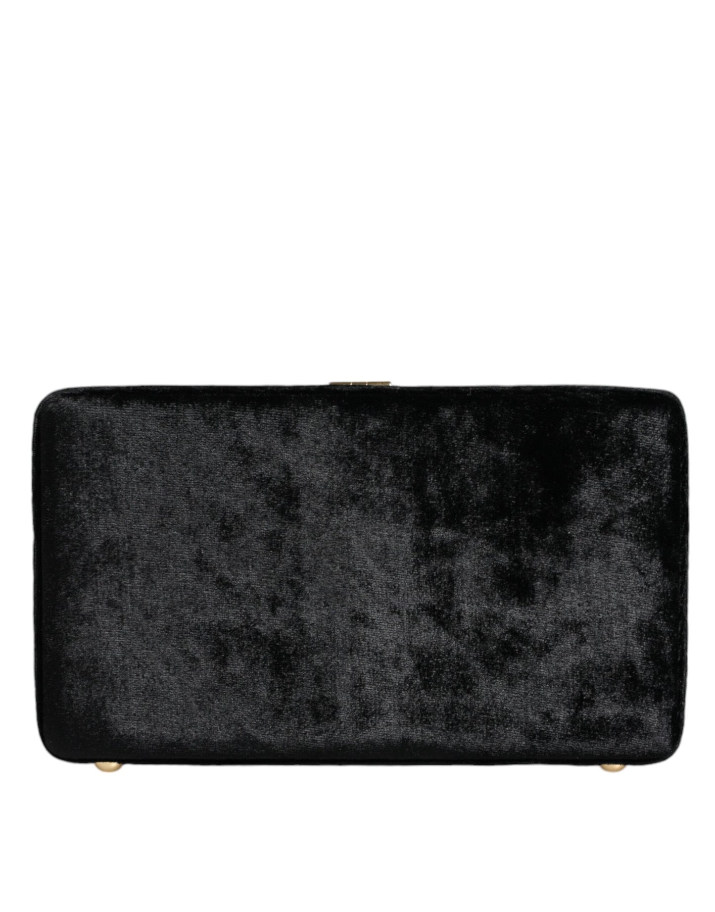 Schwarze Clutch aus Samt mit Blumenmuster und Kristallen, für den Abend