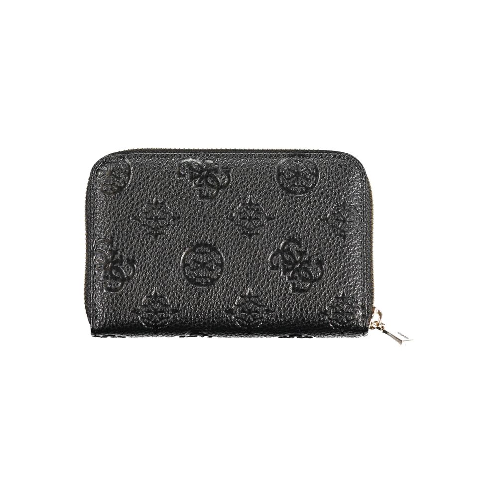 Black Polyethylene Wallet - GlamHub Luxury and Icon Brand Clothing