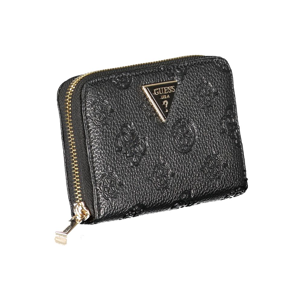 Black Polyethylene Wallet - GlamHub Luxury and Icon Brand Clothing