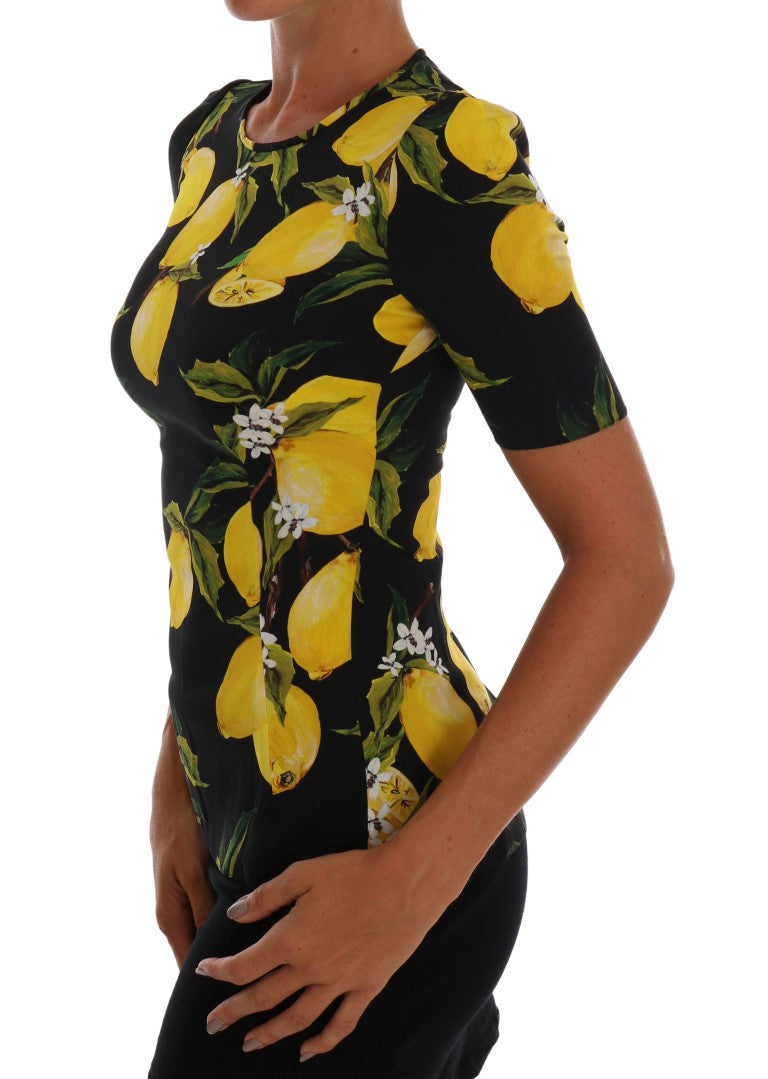 Sicilian Lemon Print Silk Blouse - GlamHub Luxury and Icon Brand Clothing