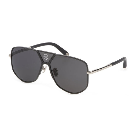 Philipp Plein Silver Metal Sunglasses