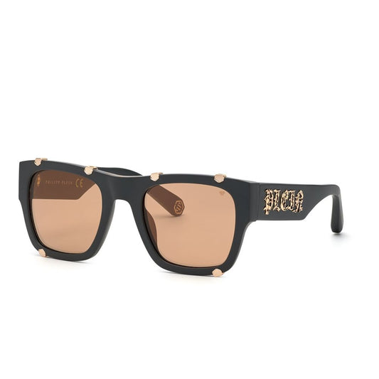 Philipp Plein Black Acetate Sunglasses