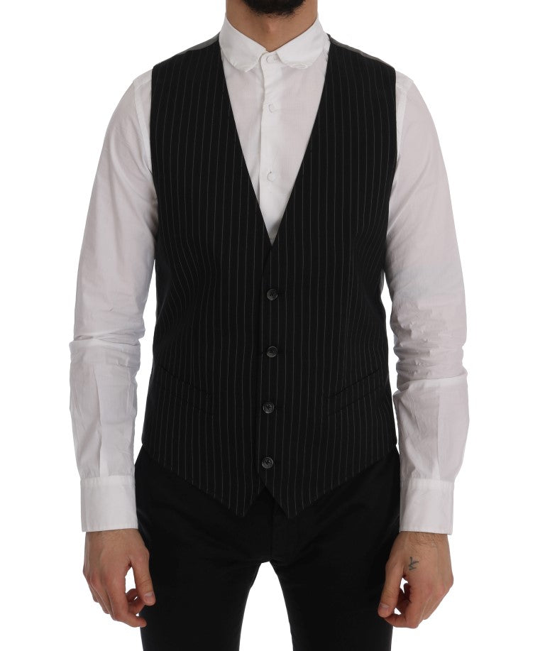 Sleek Striped Waistcoat Vest - GlamHub Luxury and Icon Brand Clothing