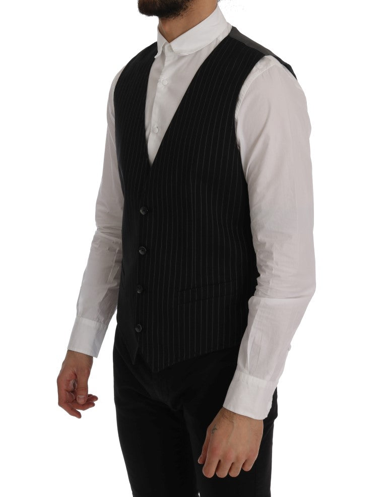 Sleek Striped Waistcoat Vest - GlamHub Luxury and Icon Brand Clothing