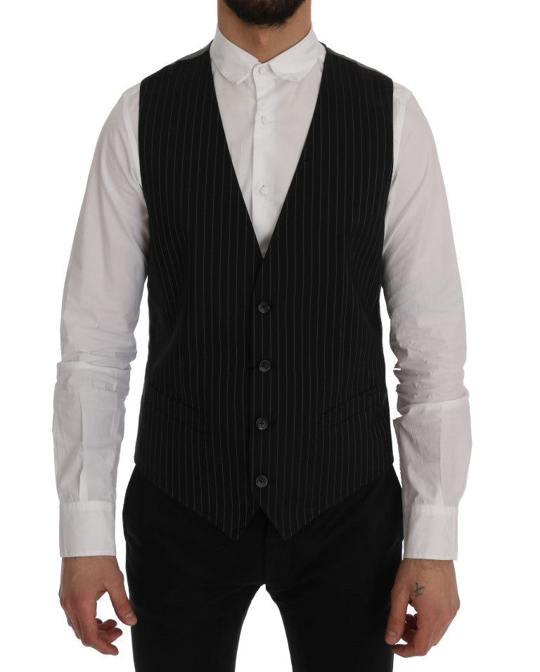 Sleek Striped Waistcoat Vest - GlamHub Luxury and Icon Brand Clothing