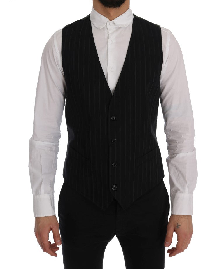 Elegant Striped Vest Waistcoat - GlamHub Luxury and Icon Brand Clothing