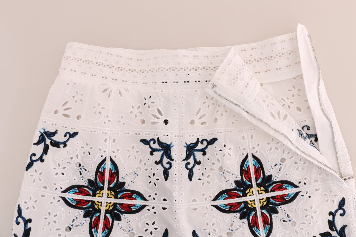 Majolica Embroidered Capri Elegance - GlamHub Luxury and Icon Brand Clothing