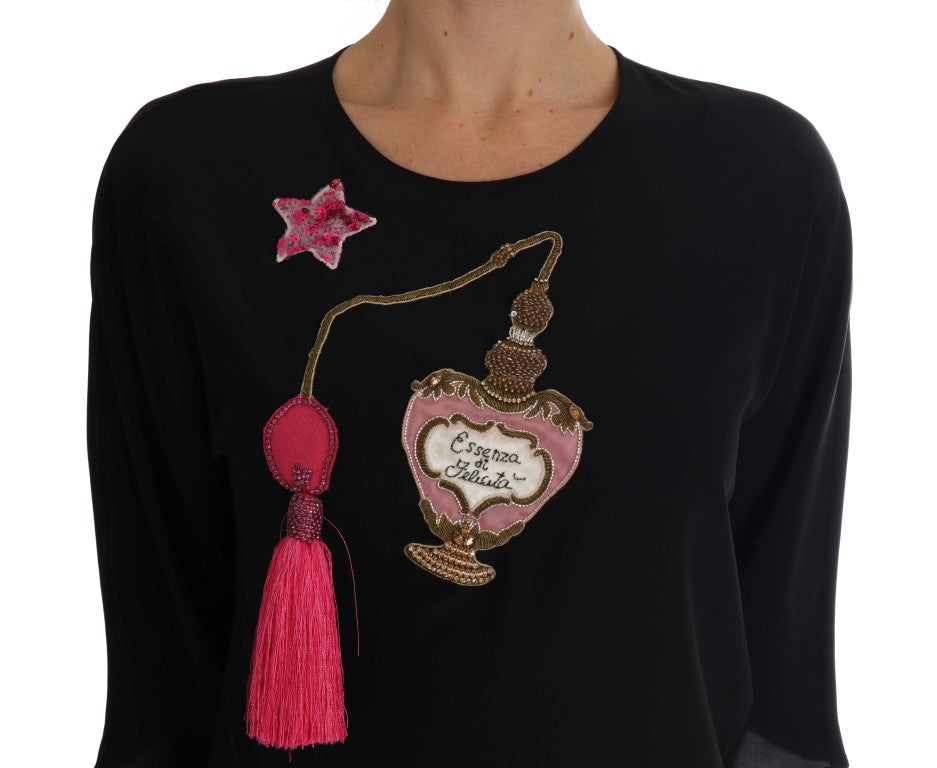 Fairy Tale Embroidered Silk Blouse - GlamHub Luxury and Icon Brand Clothing