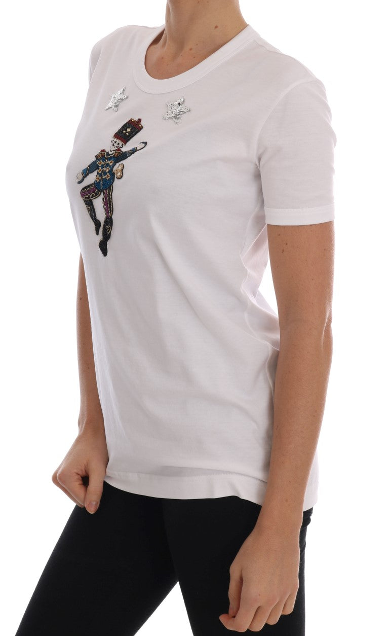 Sequined Fairy Tale Cotton T-Shirt - GlamHub Luxury and Icon Brand Clothing