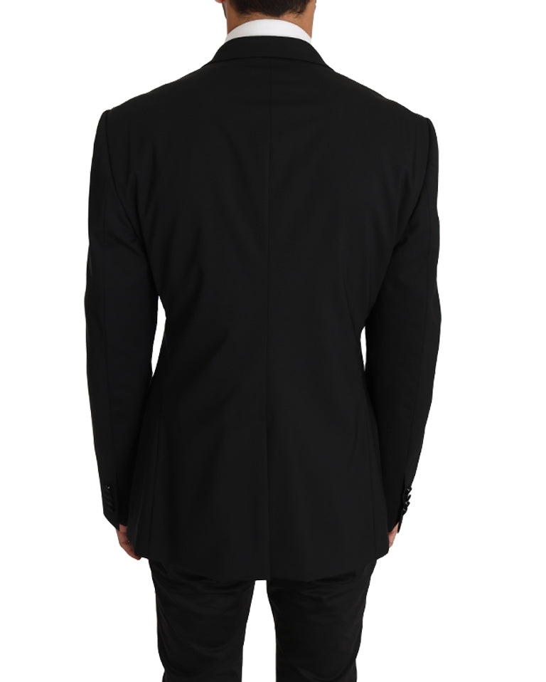 Elegant Black Slim Fit Martini Blazer Jacket - GlamHub Luxury and Icon Brand Clothing