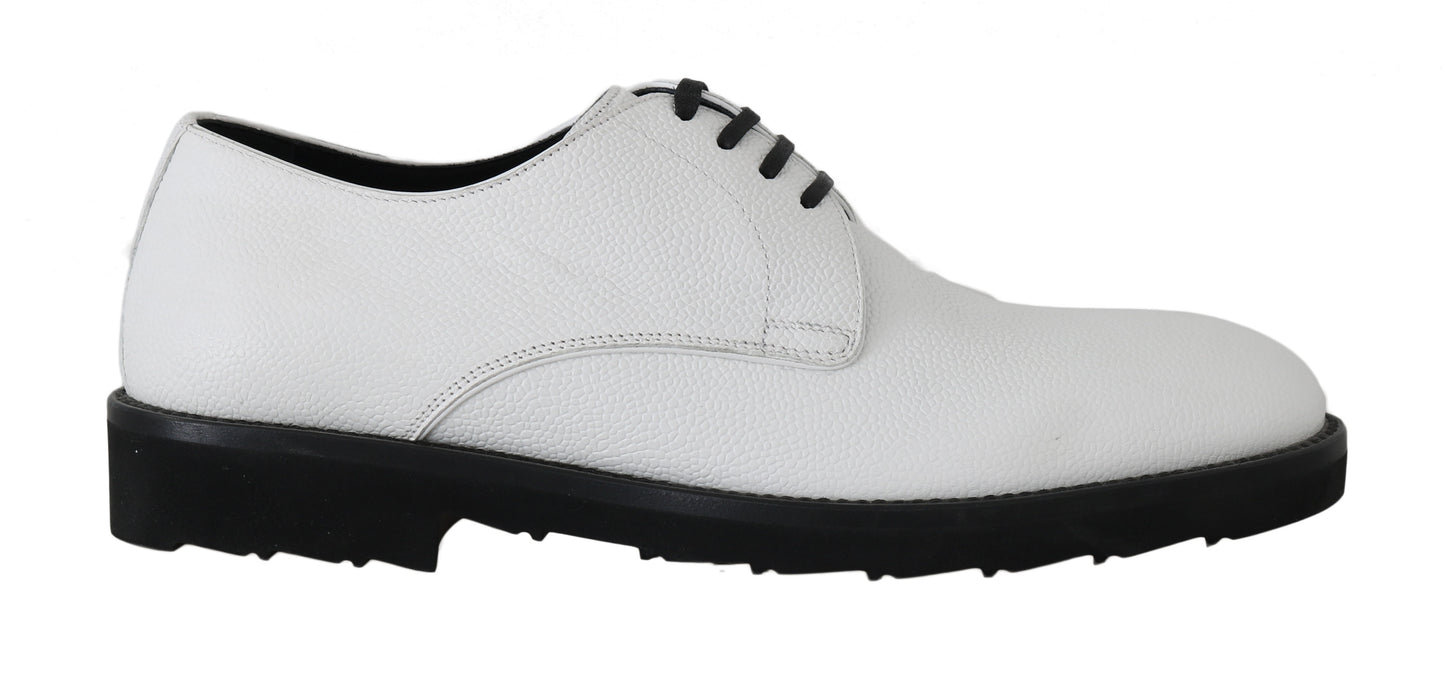 Elegant White Formal Leather Shoes - GlamHub Luxury and Icon Brand Clothing