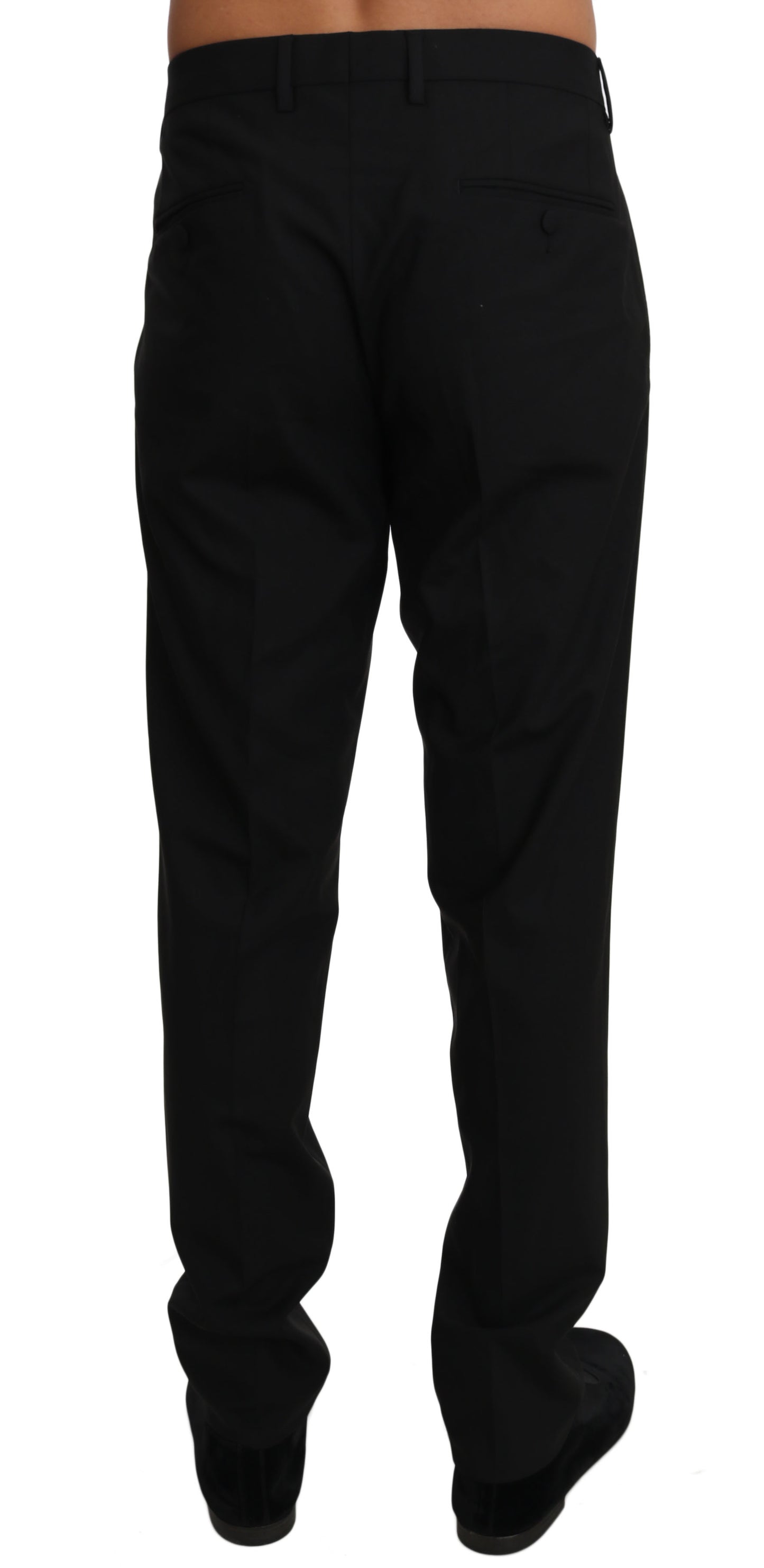 Elegant Formal Wool Blend Trousers - GlamHub Luxury and Icon Brand Clothing