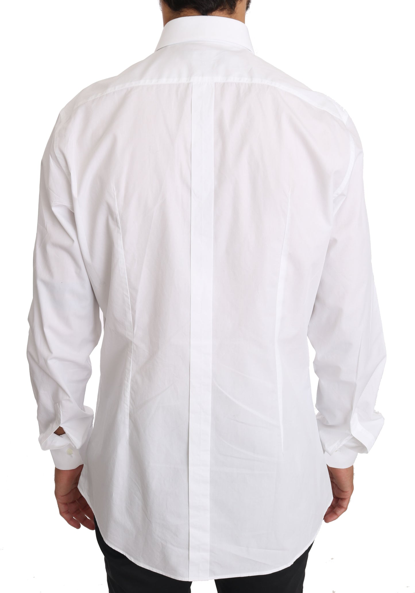 Elegant Slim Fit Dress Shirt in Pure White - GlamHub Luxury and Icon Brand Clothing