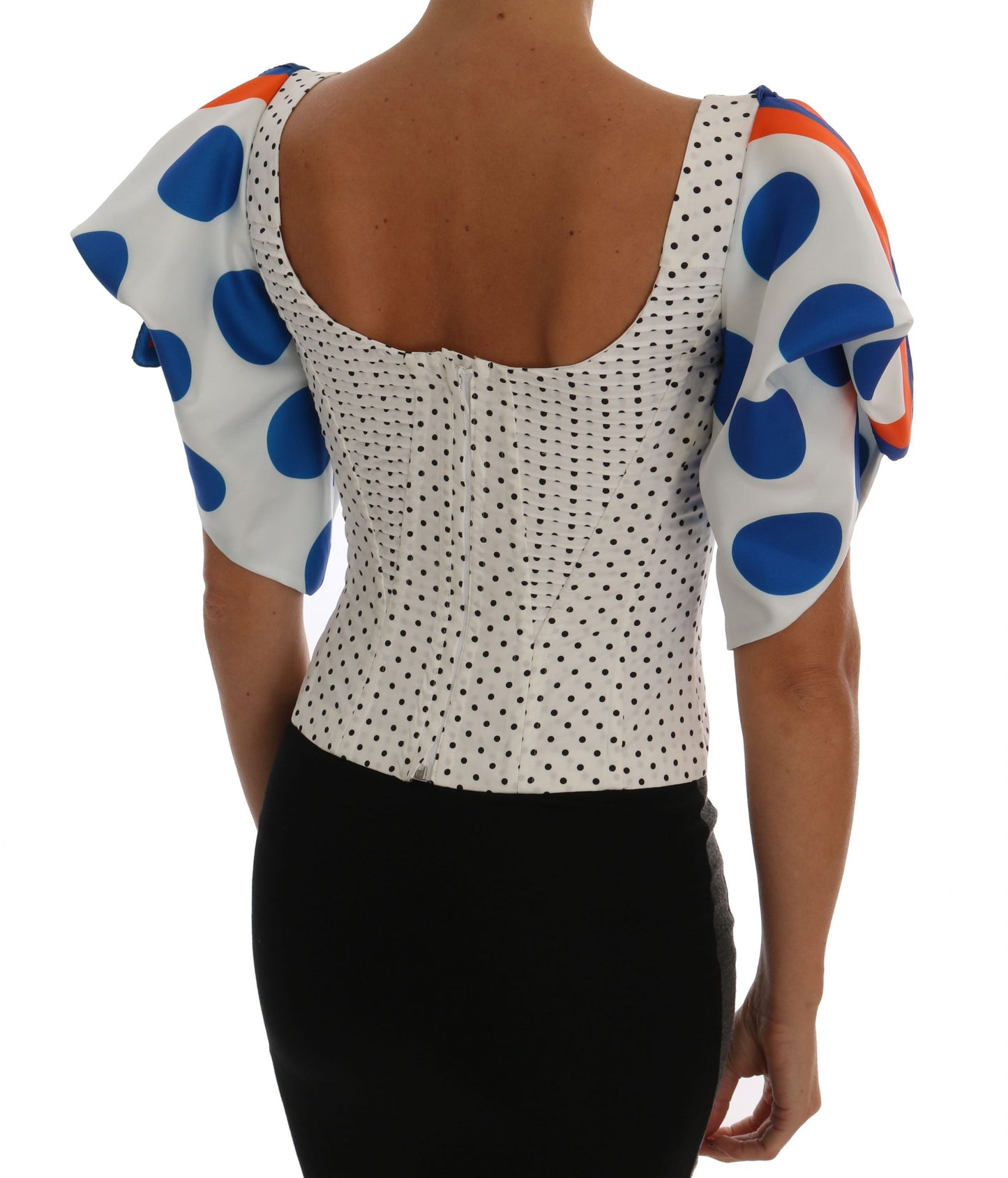 Elegant Polka Dot Bustier Top - GlamHub Luxury and Icon Brand Clothing