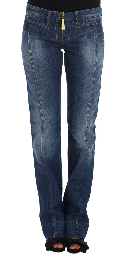 Chic Boot Cut Blue Wash Denim - GLAMHUB BOUTIQUE 