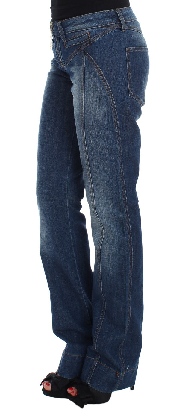 Chic Boot Cut Blue Wash Denim - GLAMHUB BOUTIQUE 