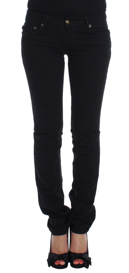 Chic Slim Skinny Black Jeans - GLAMHUB BOUTIQUE 