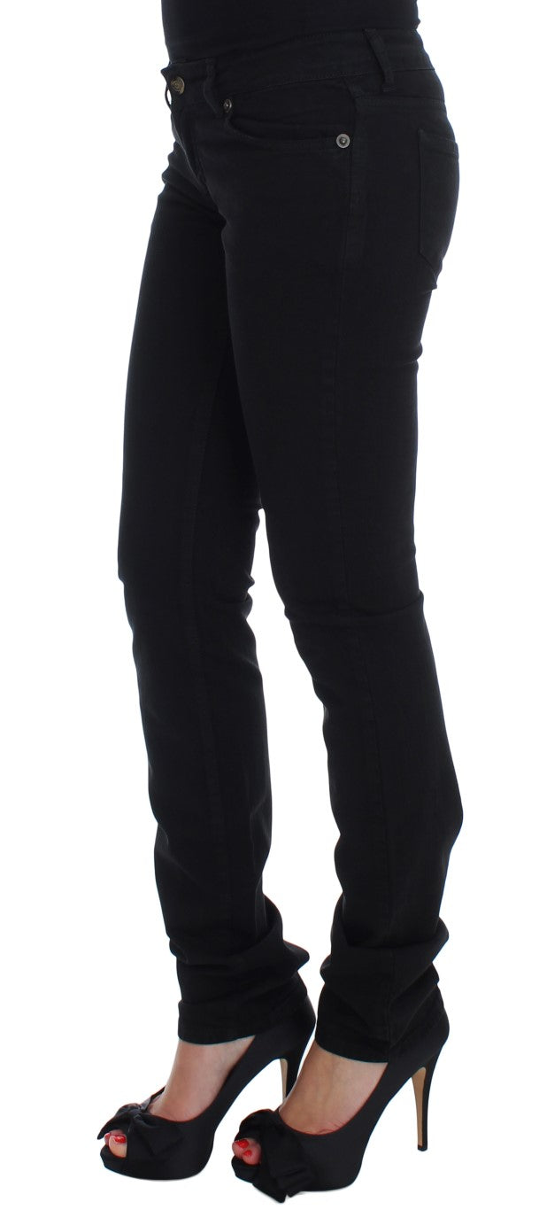 Chic Slim Skinny Black Jeans - GLAMHUB BOUTIQUE 