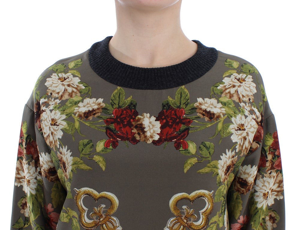 Enchanted Sicily Silk Crewneck Blouse - GlamHub Luxury and Icon Brand Clothing