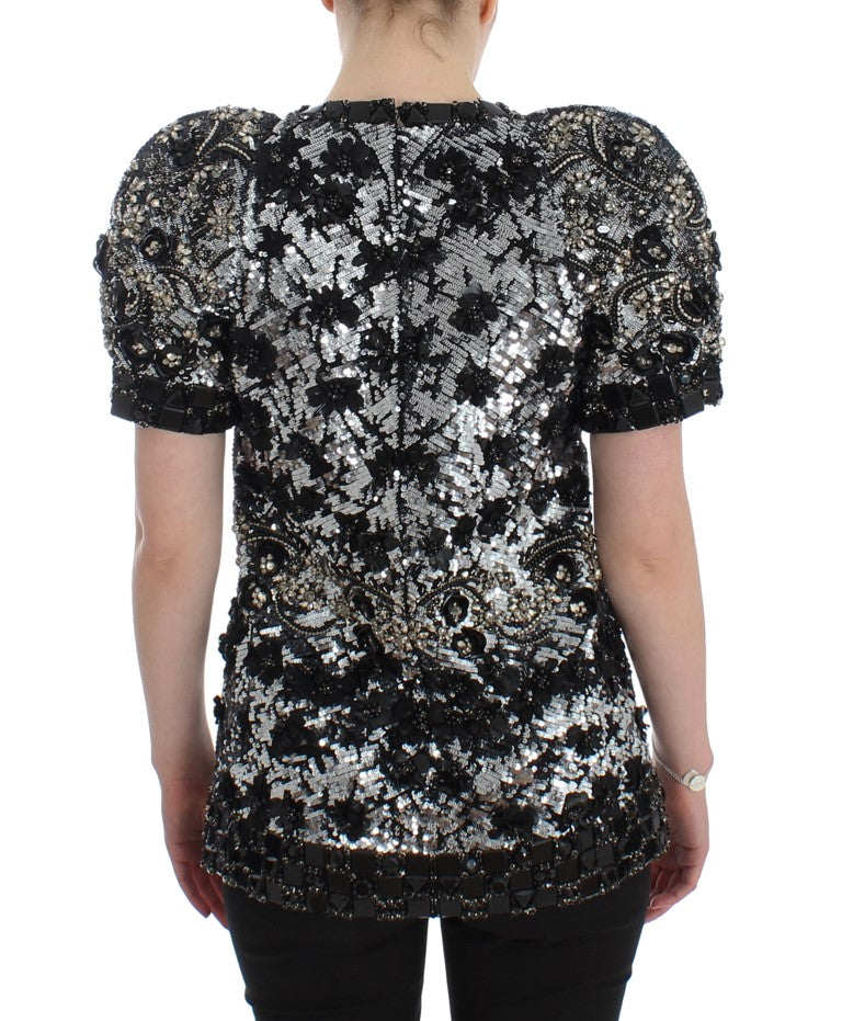 Crystal Embellished Knight Inspired Top - GlamHub Luxury and Icon Brand Clothing