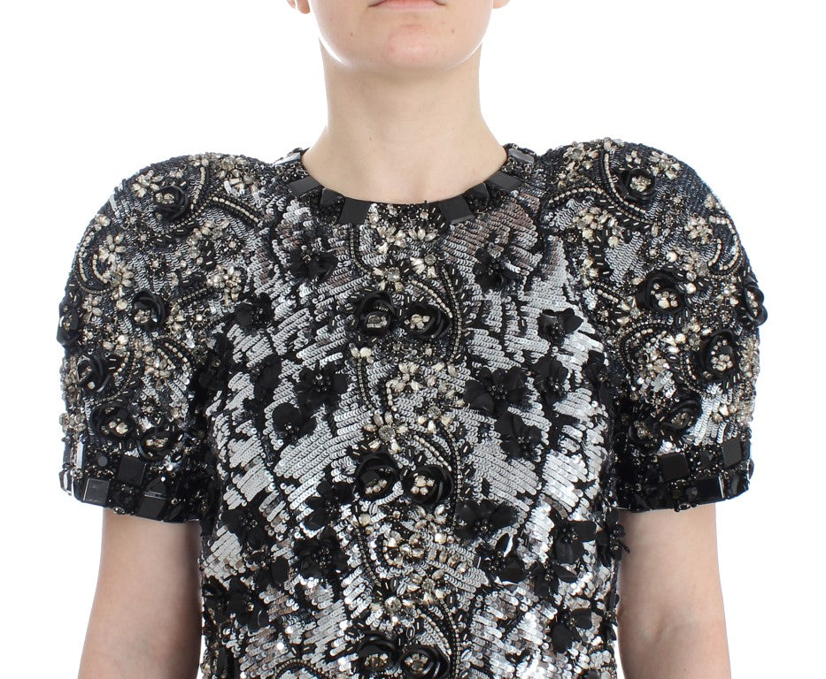 Crystal Embellished Knight Inspired Top - GlamHub Luxury and Icon Brand Clothing