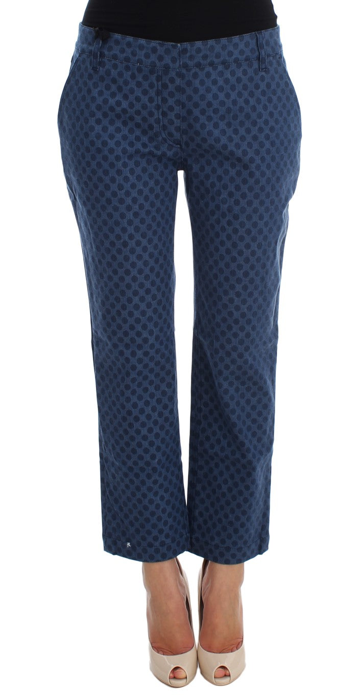 Polka Dotted Capri Stretch Jeans - GlamHub Luxury and Icon Brand Clothing