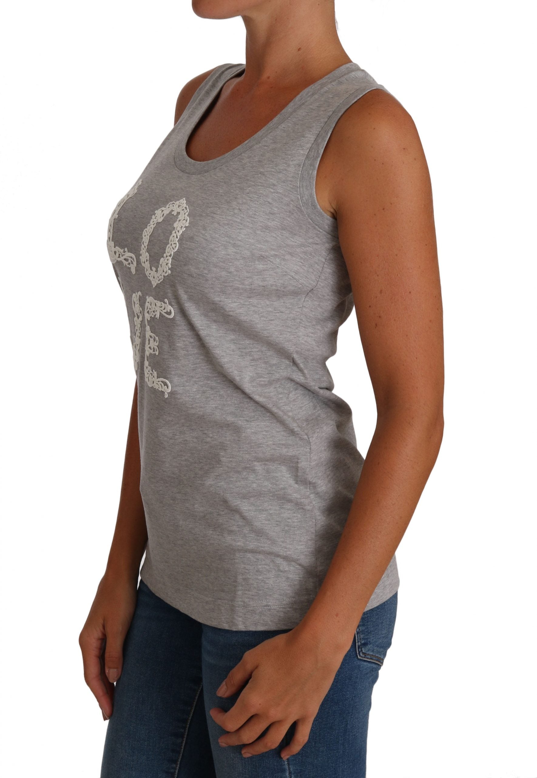 Elegant Sleeveless Lace Embroidered Top - GlamHub Luxury and Icon Brand Clothing