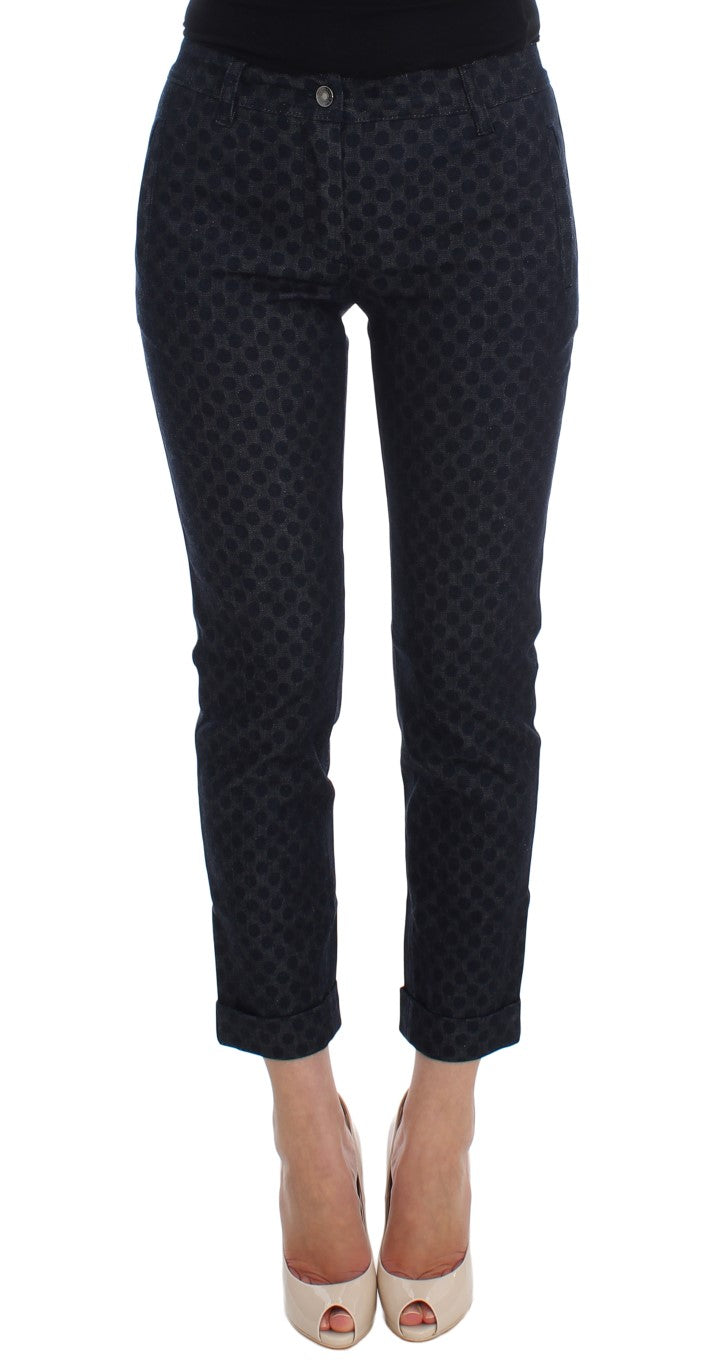 Chic Polka Dotted Capris Jeans - GlamHub Luxury and Icon Brand Clothing