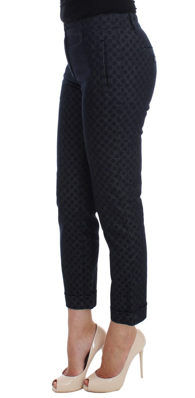 Chic Polka Dotted Capris Jeans - GlamHub Luxury and Icon Brand Clothing