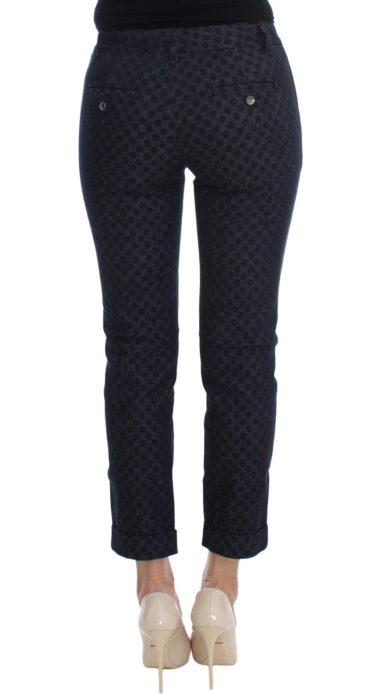 Chic Polka Dotted Capris Jeans - GlamHub Luxury and Icon Brand Clothing