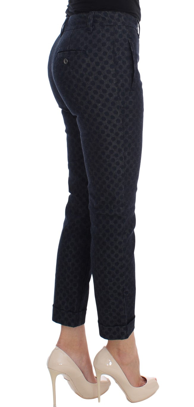 Chic Polka Dotted Capris Jeans - GlamHub Luxury and Icon Brand Clothing