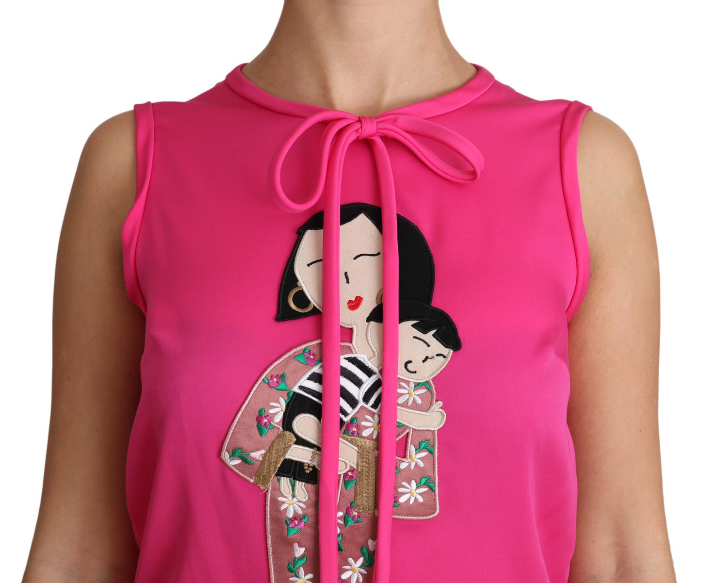 Elegant Pink Silk Family Tank Top Shirt - GlamHub Luxury and Icon Brand Clothing