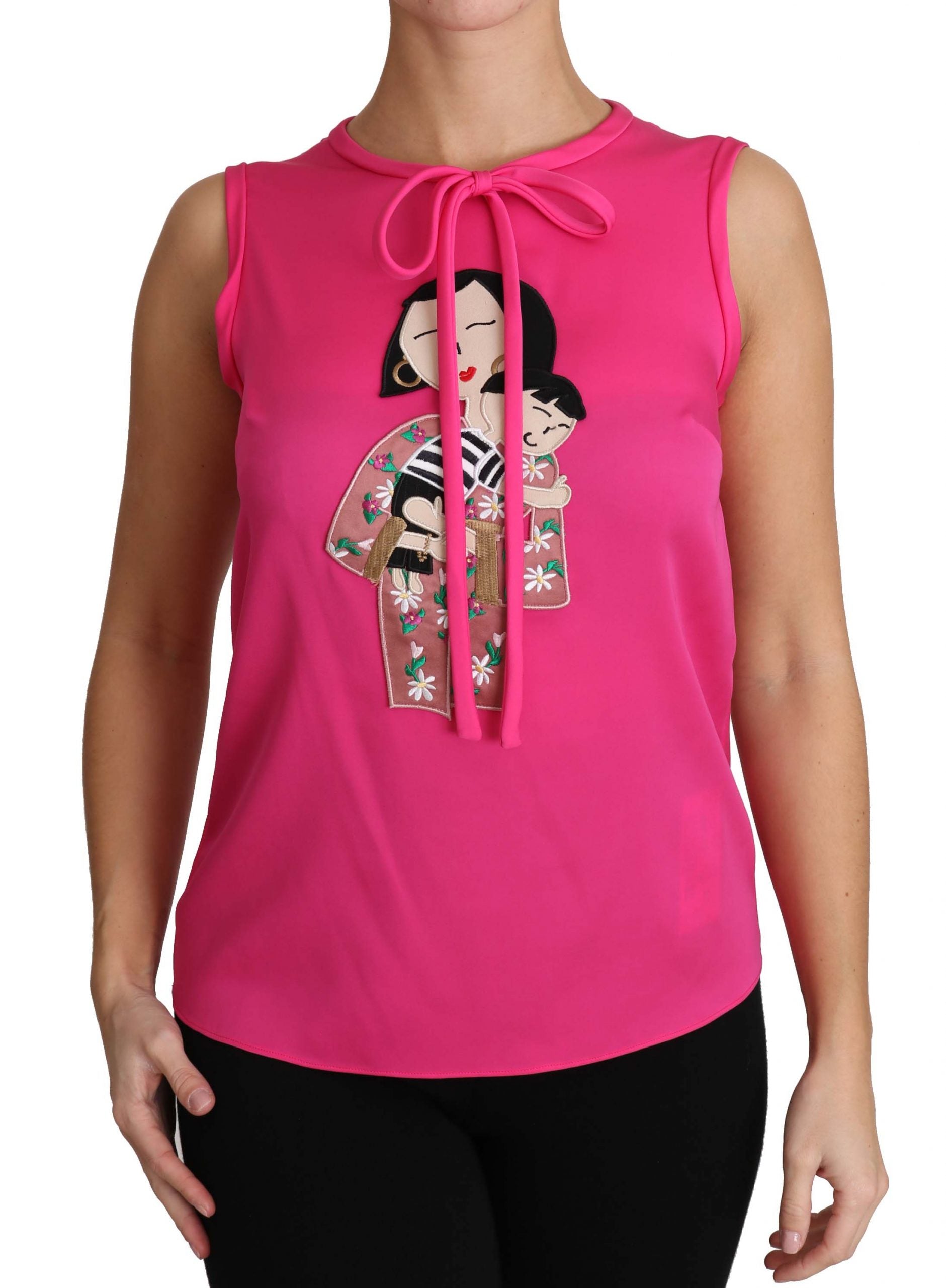 Elegant Pink Silk Family Tank Top Shirt - GlamHub Luxury and Icon Brand Clothing