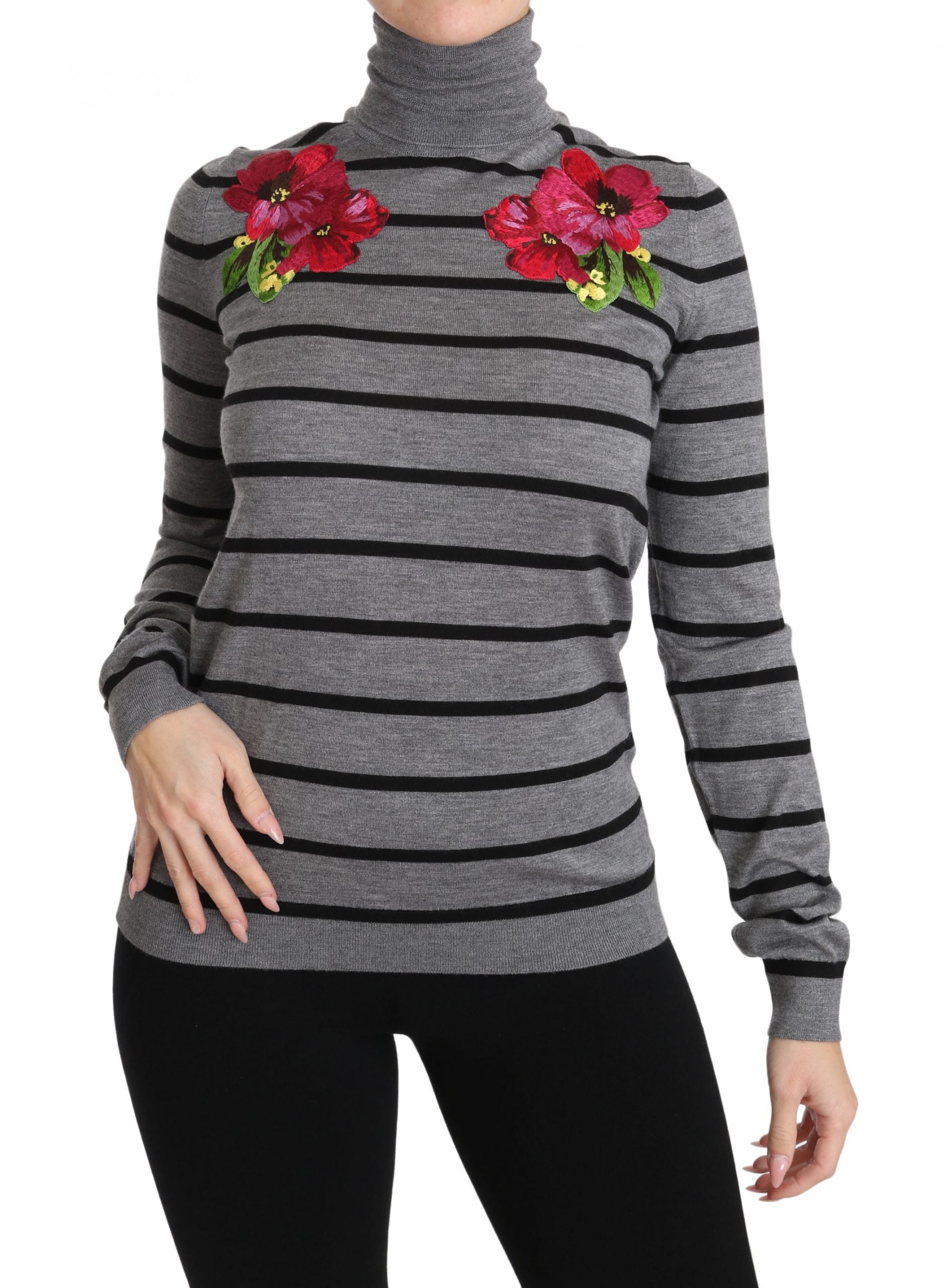 Elegant Embroidered Cashmere-Silk Sweater - GlamHub Luxury and Icon Brand Clothing