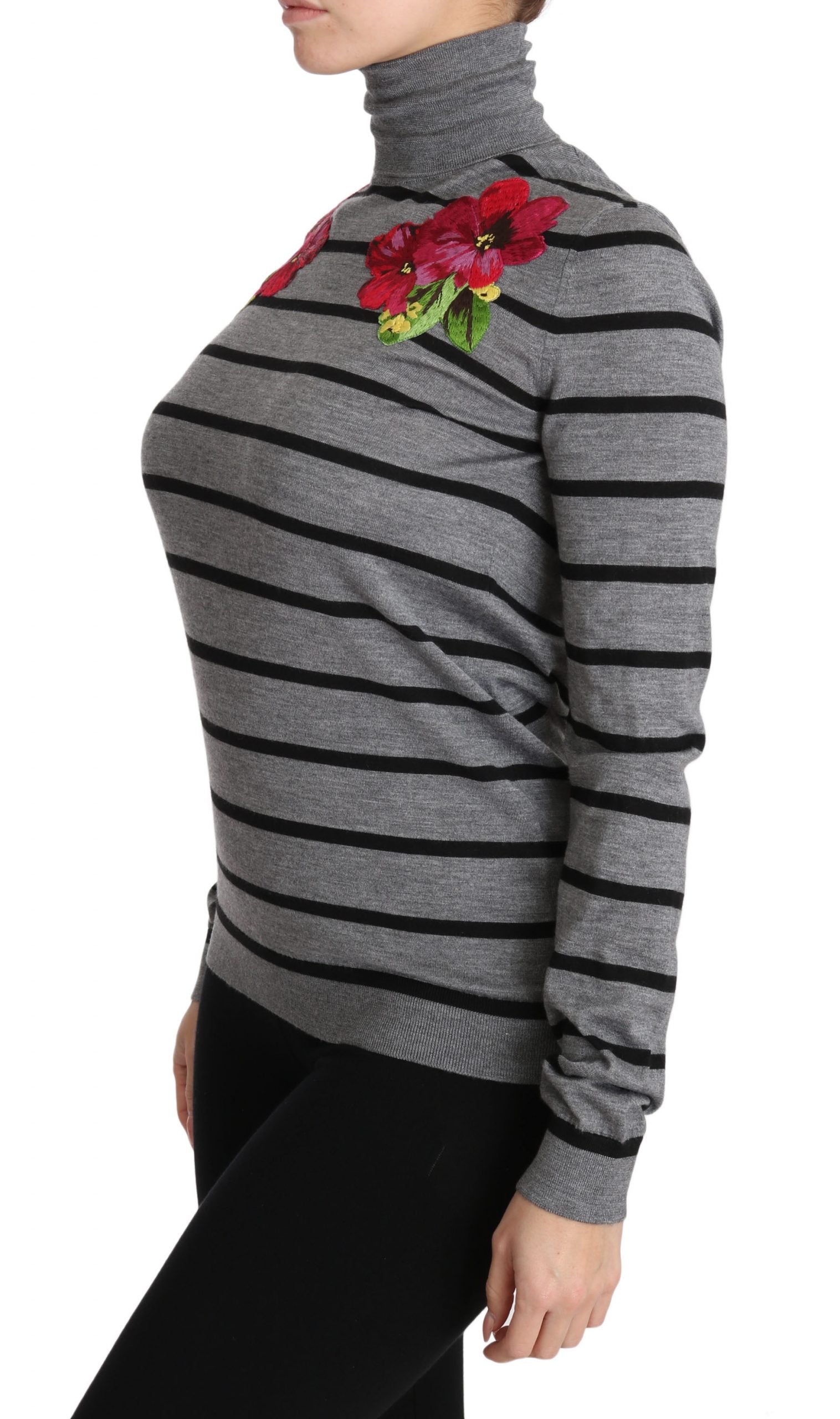 Elegant Embroidered Cashmere-Silk Sweater - GlamHub Luxury and Icon Brand Clothing