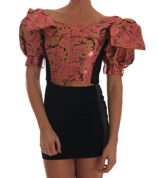 Ethereal Puff Sleeve Cropped Top - GlamHub Luxury and Icon Brand Clothing