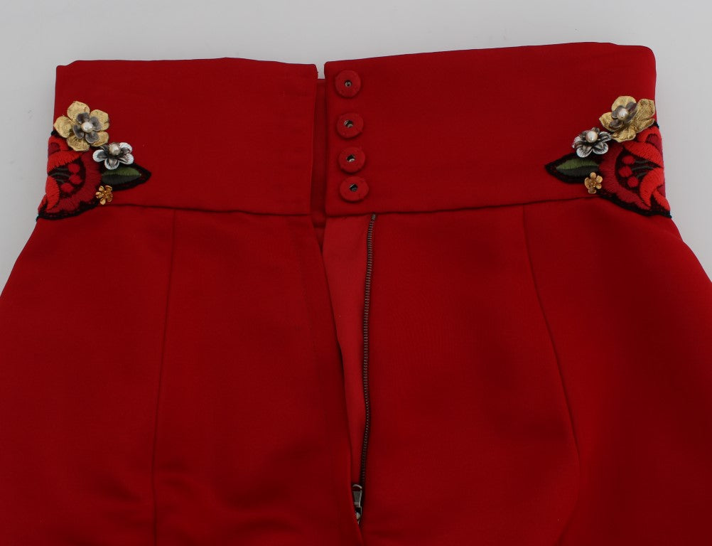 Enchanted Sicily Crystal-Embellished Silk Shorts - GlamHub Luxury and Icon Brand Clothing