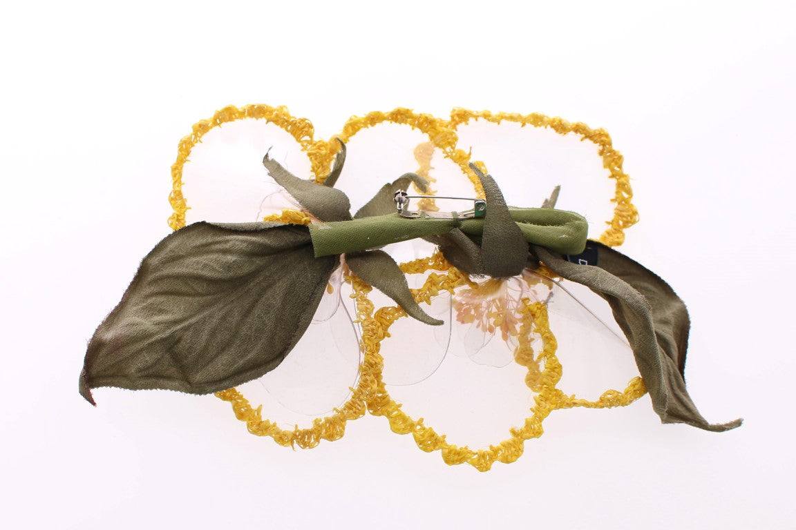 Exquisite Handmade Floral Silk Brooch - GlamHub Luxury and Icon Brand Clothing